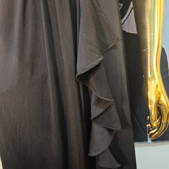 CALVIN KLEIN • Notorious Noir Gown • Femme Fatale Energy 14 NWT Halloween - Picture 12 of 15